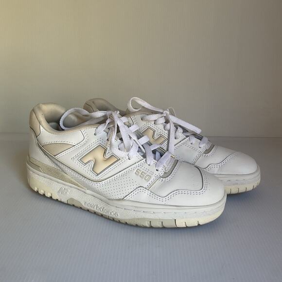 New Balance 550 White Beige Leather Sneakers Women’s Size 8 (EU 39) - Picture 3 of 9